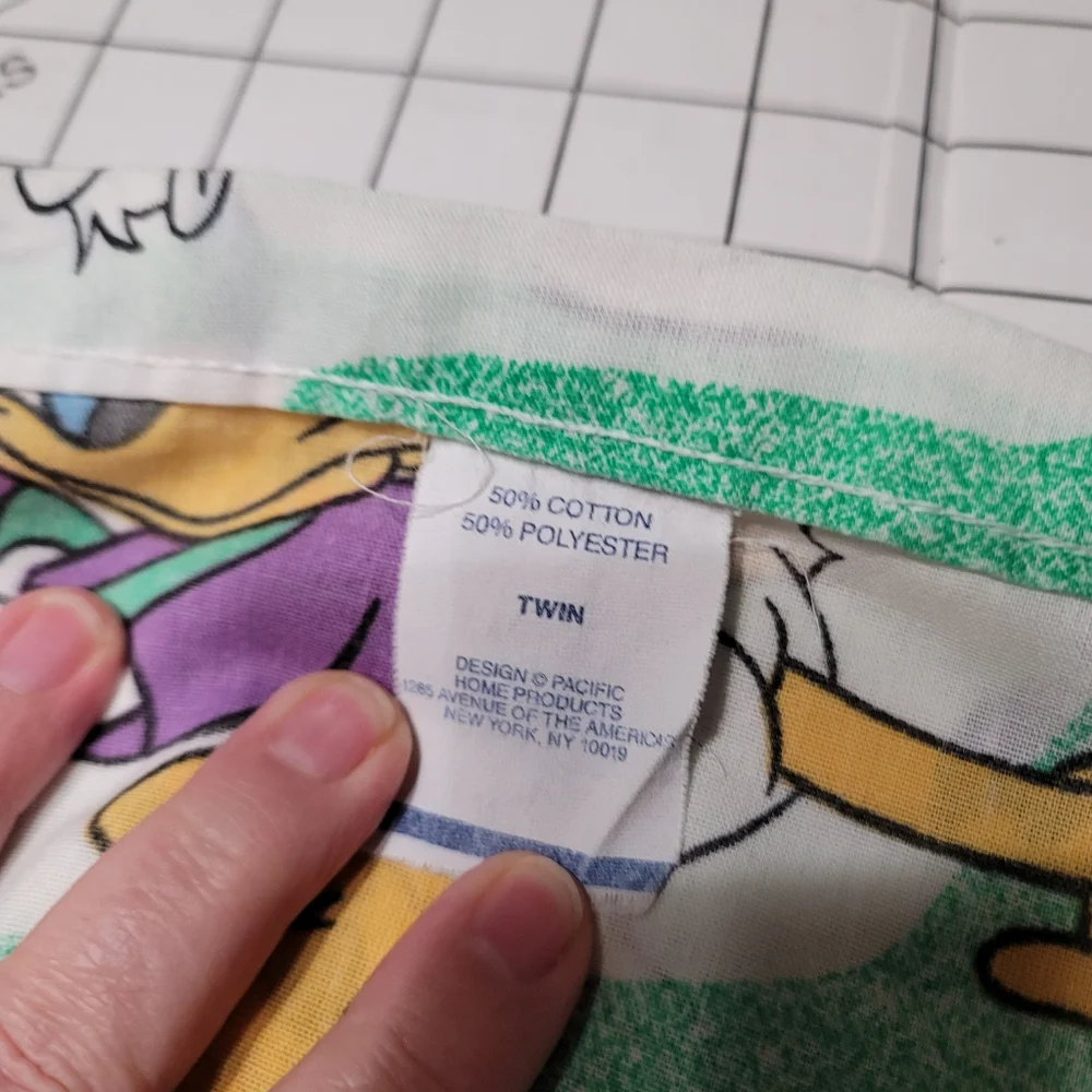 Vintage 1980's Disney Mickey Sports Twin Flat and‎ Fitted Sheets |Mickey Mouse